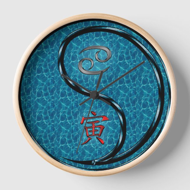 Horloge Cancer & Tigre d'eau (Recto)