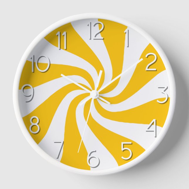 Horloge Candy Peppermenthe tourbillon jaune et blanc Horlo (Recto)