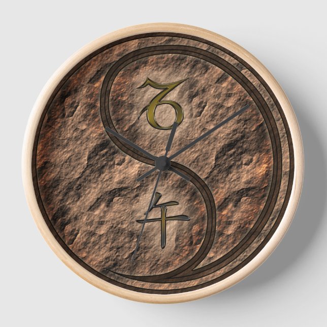 Horloge Capricorne & Cheval de Terre (Recto)