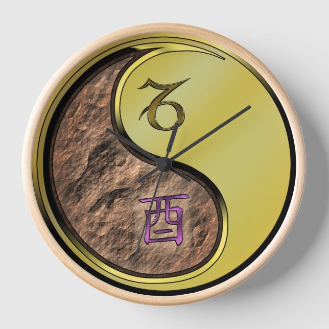 Horloge Capricorne & Coq de Métal (Recto)
