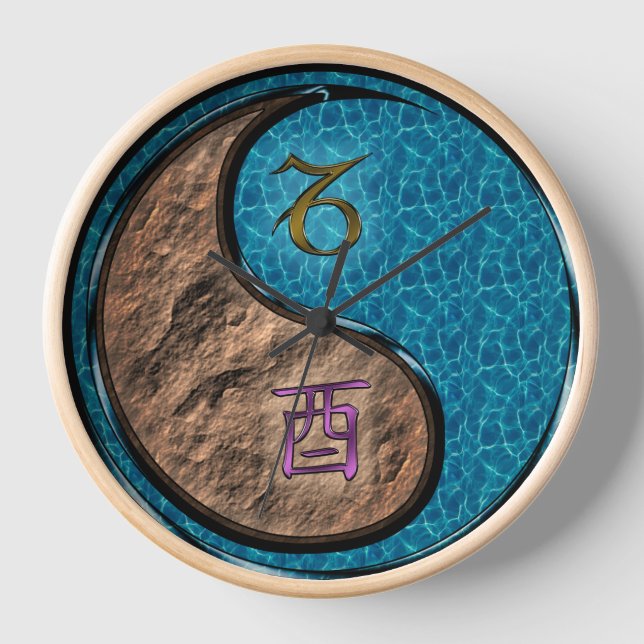 Horloge Capricorne & Coq d'Eau (Recto)