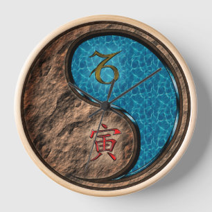 Horloge Capricorne & Tigre d'eau