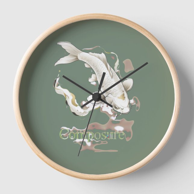 Horloge Carpe japonaise Symbole de la sérénité Temps Inspi (Recto)