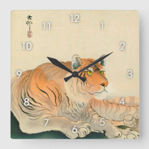Horloge Carrée トラ, tigre de 小原古邨, Ohara Koson, Ukiyo-e