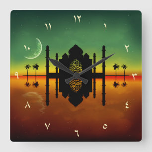 Horloge Carrée 1001 Oriental Night Reflection