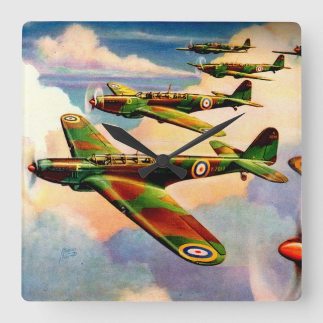 Horloge Carrée 1939 British Fairey Junior Medium Bomber (Recto)