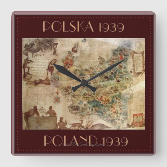 HORLOGE CARRÉE 1939 MAP OF POLAND (Recto)