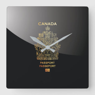 Horloge Carrée [200] Couverture canadienne du passeport