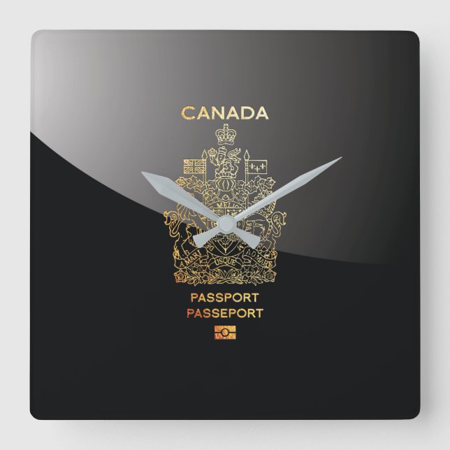 Horloge Carrée [200] Couverture canadienne du passeport (Recto)