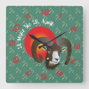 Horloge Carrée 21 mars au 20 avril