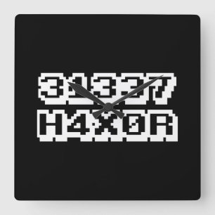 HORLOGE CARRÉE 31337 H4X0R