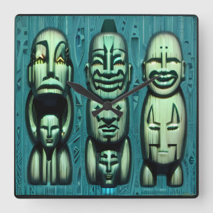 Horloge Carrée 3 Cannibaux Redux II