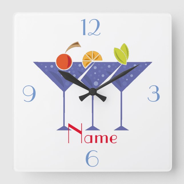 Horloge Carrée 3 cocktails Martini Thunder_Cove (Recto)