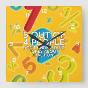 HORLOGE CARRÉE 5 SUR 4 PERSONNES