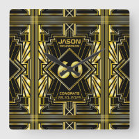 60e anniversaire Art Déco Gold Black Great Gatsby