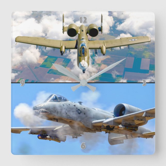 HORLOGE CARRÉE A-10C THUNDERBOLT II (Recto)