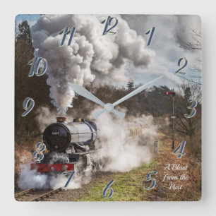 Horloge Carrée A Blast from the Past Steam Locomotive