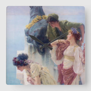 Horloge Carrée A Coign of Vantage - Lawrence Alma-Tadema
