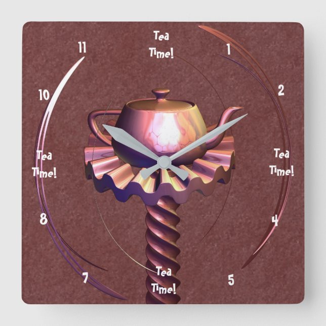 Horloge Carrée À la réflexion (Recto)