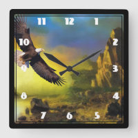 A Patriotic Design with Bald Eagle Flying