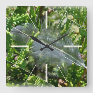 Horloge Carrée A stray feather