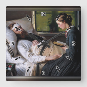 Horloge Carrée A Wounded Danish Soldier by Elisabeth Baumann