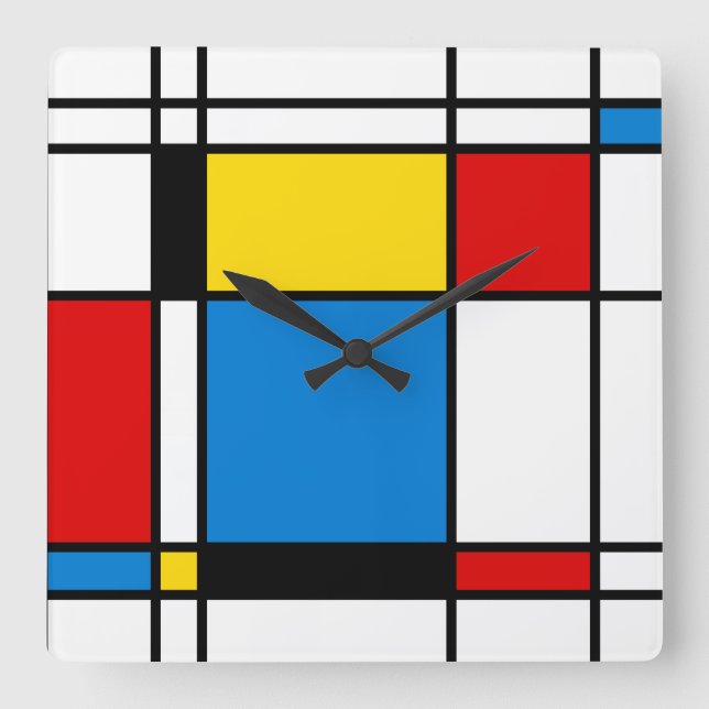 Horloge Carrée Abstract Art Wall Decor Clocks (Recto)