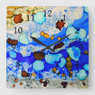 Horloge Carrée Abstrait 23