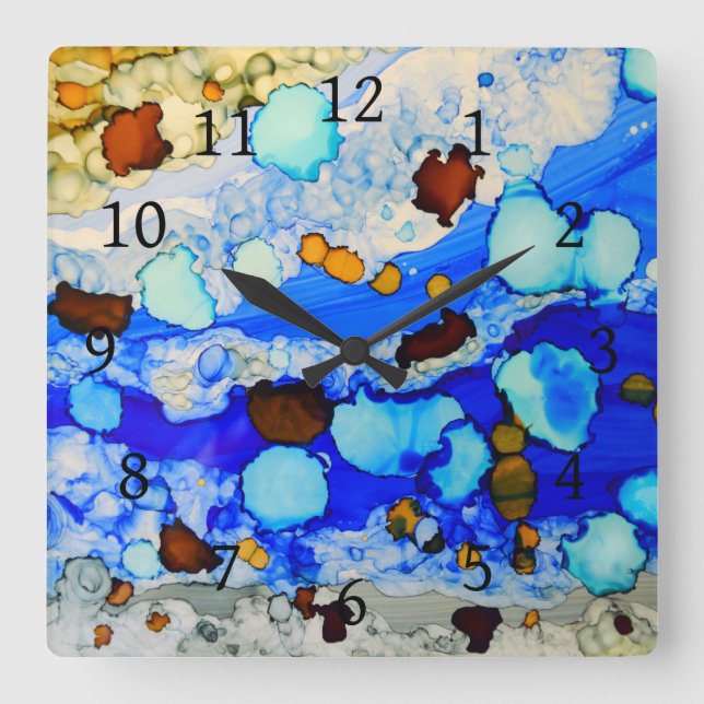 Horloge Carrée Abstrait 23 (Recto)