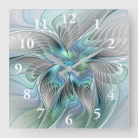 Abstrait Bleu Vert Papillon Imaginaire Fractal Art
