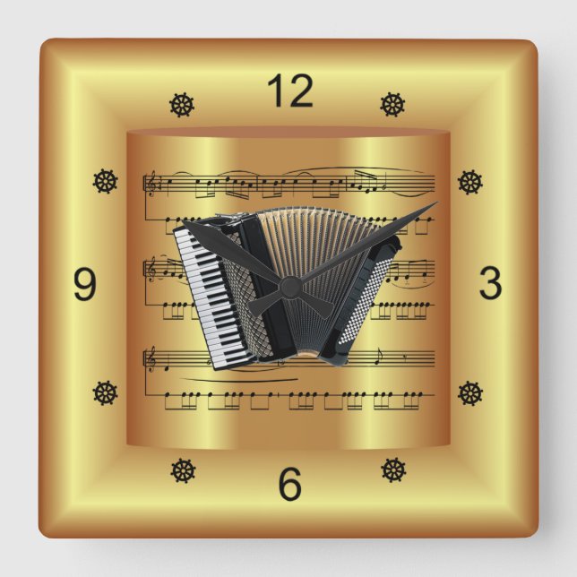 Horloge Carrée Accordéon (Recto)