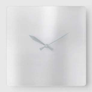 Horloge Carrée Acier métallique minimal de Monochrom de gris