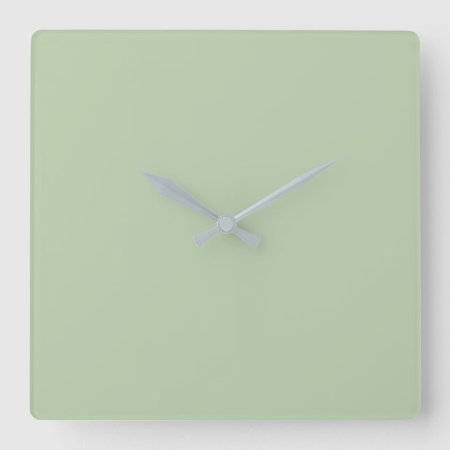 Horloge Carrée Acrylic Wall Clock, Tea Green (Recto)