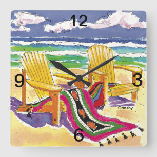 Horloge Carrée Afficher l'horloge murale principale