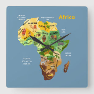 Horloge Carrée Africa map