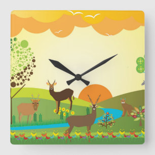 Horloge Carrée Afrique