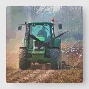 HORLOGE CARRÉE AGRICULTURE