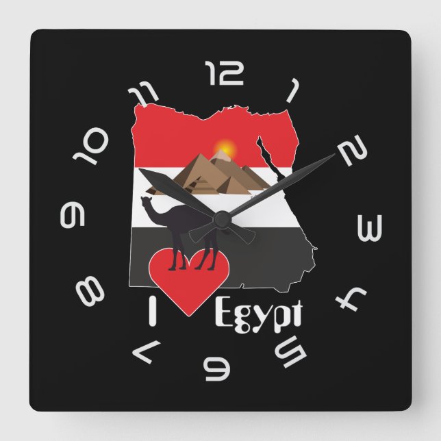 Horloge Carrée Ägypten - Égypte Uhr (Recto)