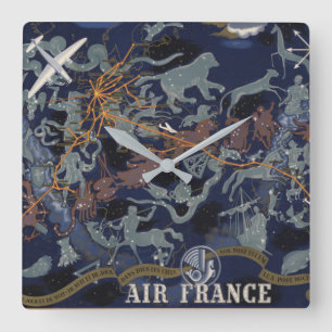 Horloge Carrée Air France : Ciel tous de les de dans de De nuit