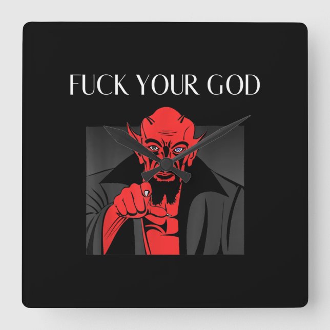 Horloge Carrée Aist Goat Satan Baphomet GIft (Recto)