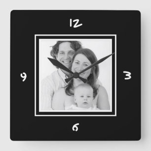 Horloge Carrée Ajoutez juste l'image de mod BW de coutume de
