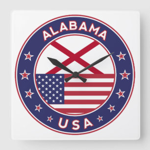 Horloge Carrée Alabama