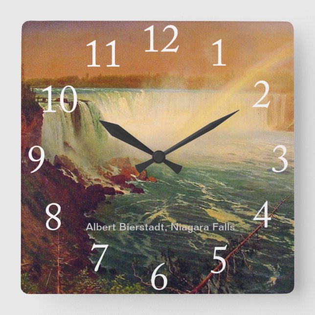 Horloge Carrée Albert Bierstadt, Niagara Falls. (Recto)