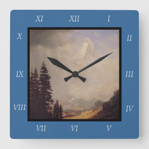 Horloge Carrée Albert Bierstadt's The Matterhorn, 1867