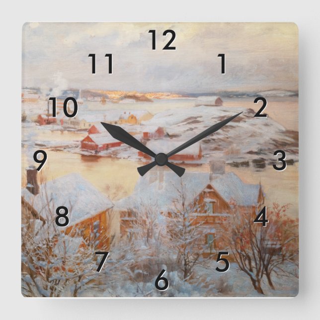 Horloge Carrée Albert Edelfeel - Jour de décembre (Recto)