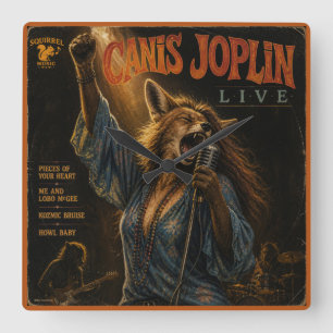 Horloge Carrée Album Canis Joplin : une parodie