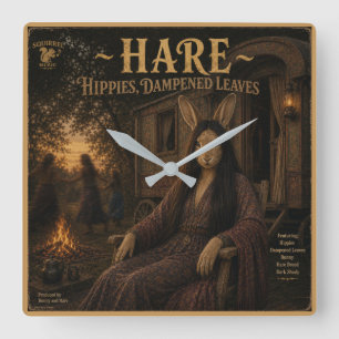 Horloge Carrée Album Lièvre : une parodie