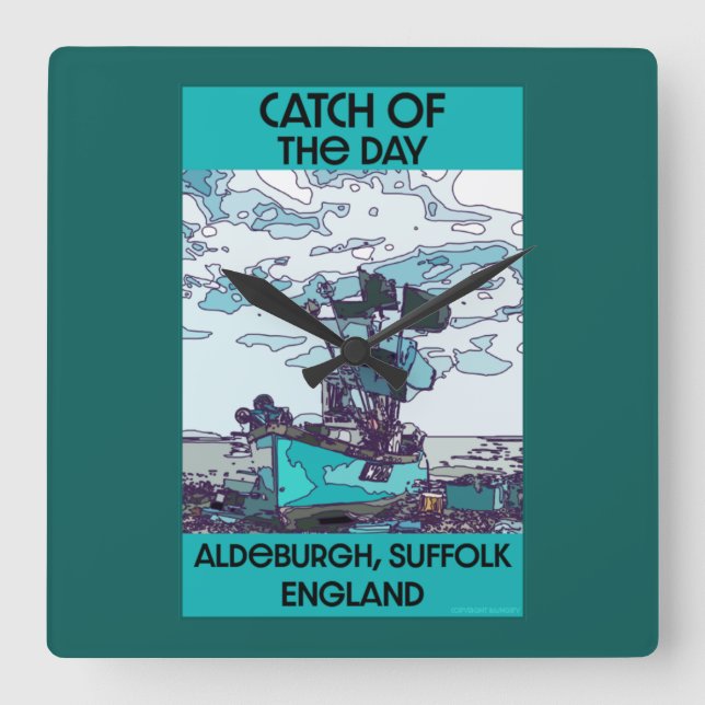 Horloge Carrée Alderburgh Suffolk Beach (Recto)