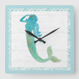 Horloge Carrée Amis de Mermaid IV
