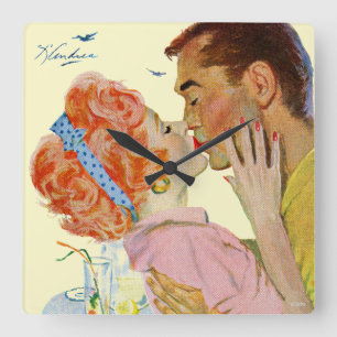 Horloge Carrée Amour